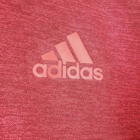 Adidas Men's Team Issue Red/Black Mélange Fleece Hoodie with Red Logo, Sz Sm - Picture 7 of 12
